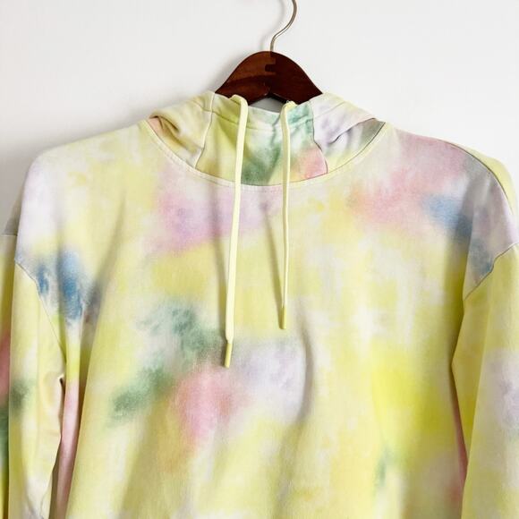ALICE + OLIVIA Niki Tie Dye Funnel Neck Cropped Hoodie Small S - Picture 4 of 9